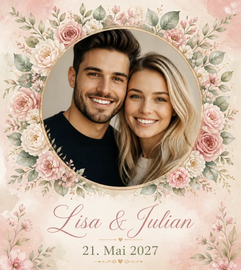 Hochzeitslikör mit eigenem Etikett