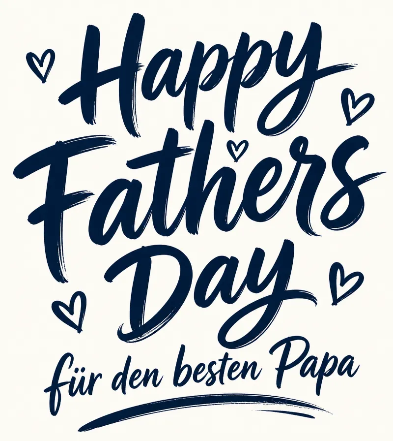 Vatertagslikör-Etikett mit Handlettering