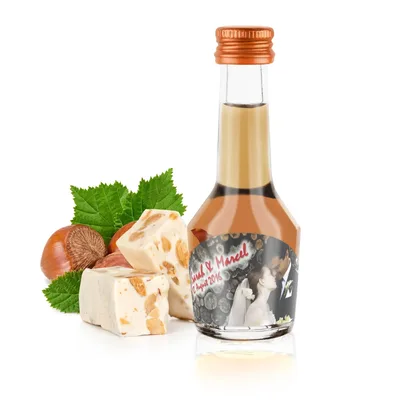 mini likoer haselnuss nougat mit eigenem etikett likoerfactory