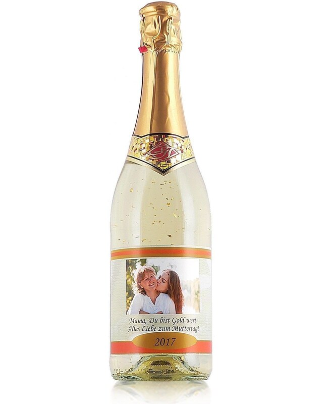 Sektflasche 0,75 l mit personalisiertem Foto-Etikett
